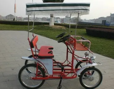 ELECTRIC Family Leisure One Bench Tandem Surrey Bikes FOR TWO PERSONS