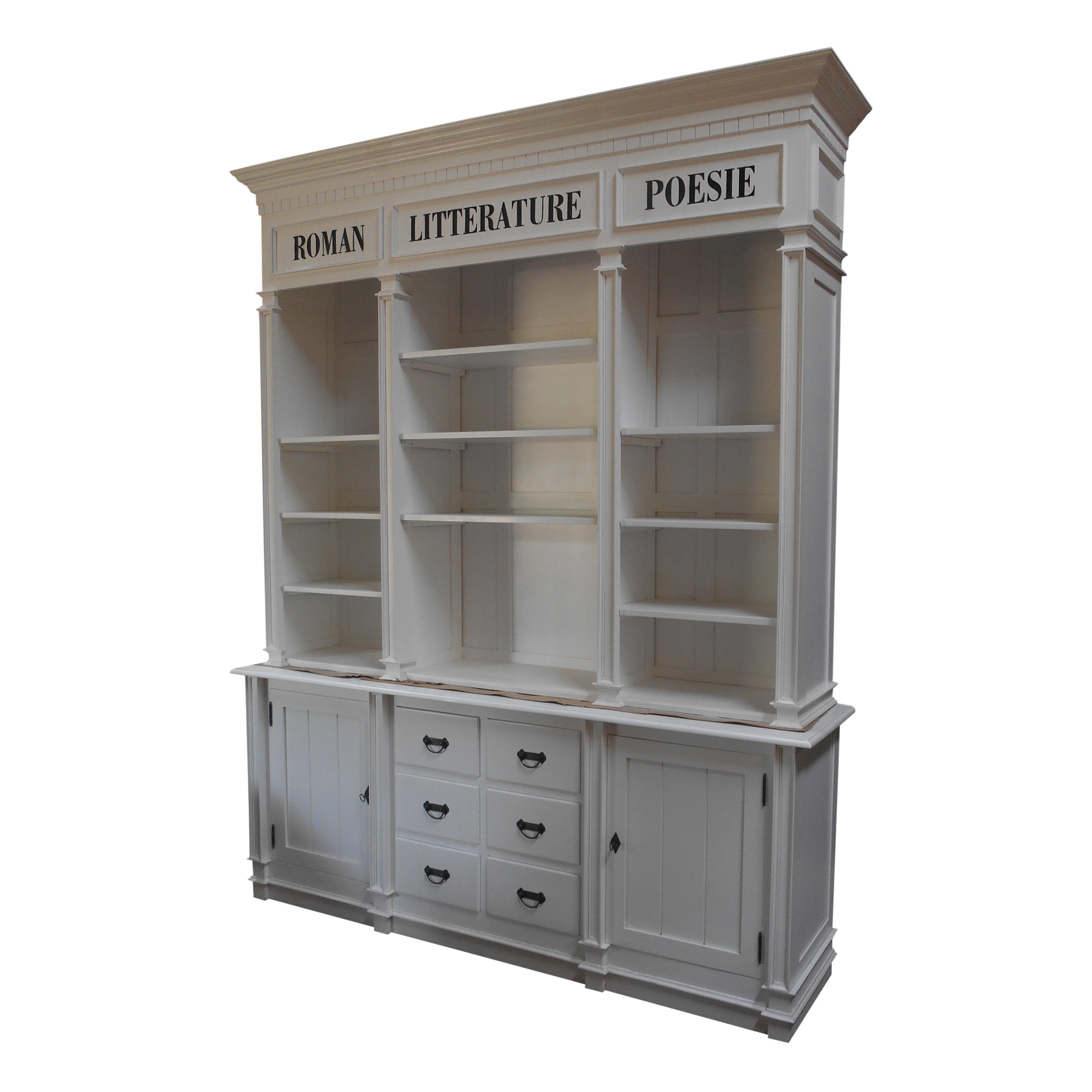 Bookcase french furniture country made from mahogany wood made by Dwira Jepara Furniture indonesia
