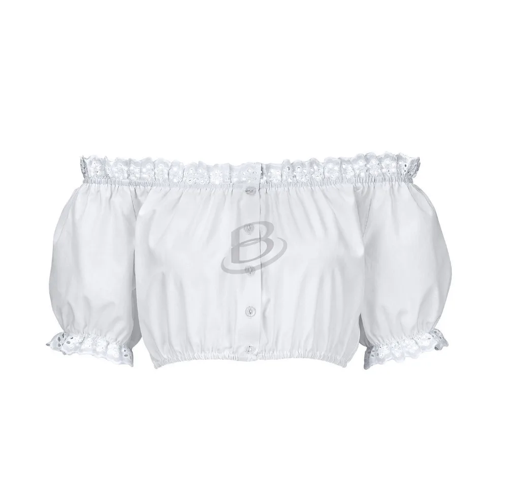 Oktoberfest Traditional Fashion Womens T Shirt Short Sleeve Cotton Tops Shirt Lady Blouse (German Dirndl Blouse)