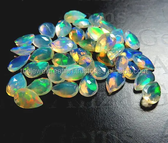 Natural Ethiopian Welo Opal Faceted Pear Loose Calibrated Gemstone at Wholesale Factory Price Stone From Manufacturer Online Now