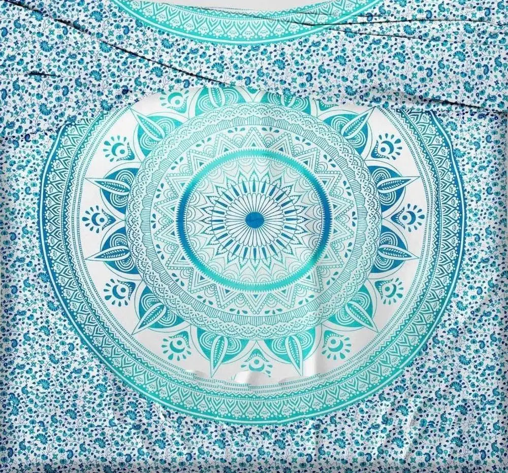 
New Mandala Quilt Decorative Coverlet Bohemian Blanket Comforter Set Hippie Doona Duvet Cover 