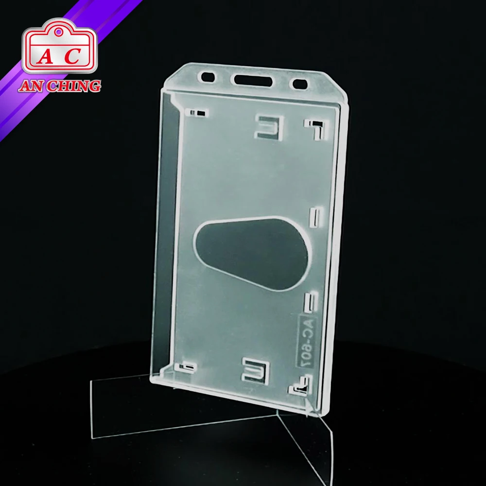 Матовый вертикальный твердый пластиковый держатель для удостоверения личности