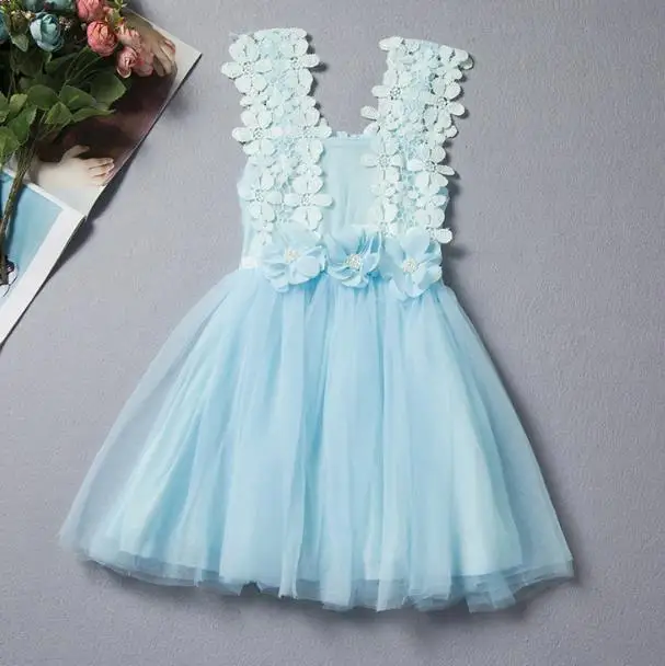 cy50251a  Baby Girls Party Dresses Children Sleeveless Kids Party Wear Dresses