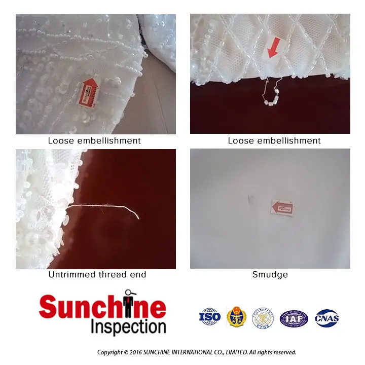 
Bridal Gown Pre-Shipment Inspection Service in Suzhou /Garment Quality Control & Testing Services in Jiangsu 