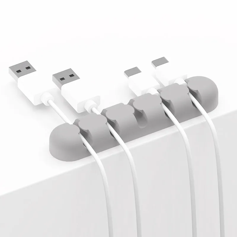 
ORICO High Quality Grey Black Pink Blue Orange Adhesive Desktop Silicone Cable Organizer (CBS5 ) 