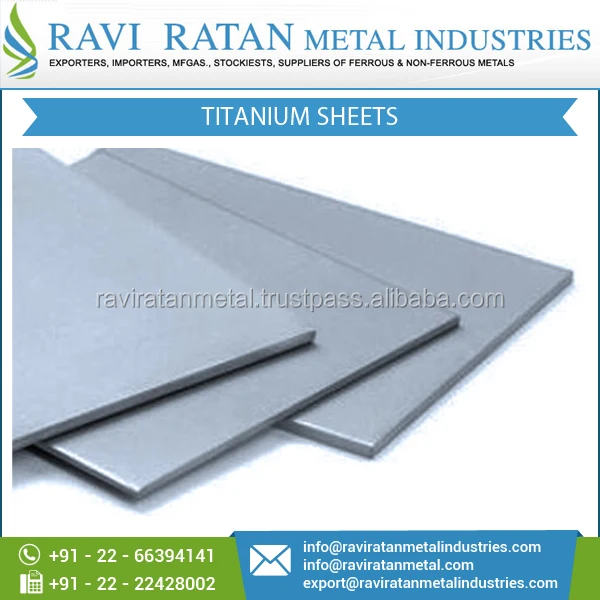 Custom Design Premium Quality Titanium Sheets/ Plates from Reputed Seller