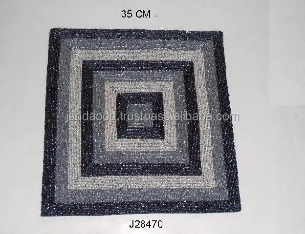 
Square Glass bead place mats in three colours other colours also available on order 