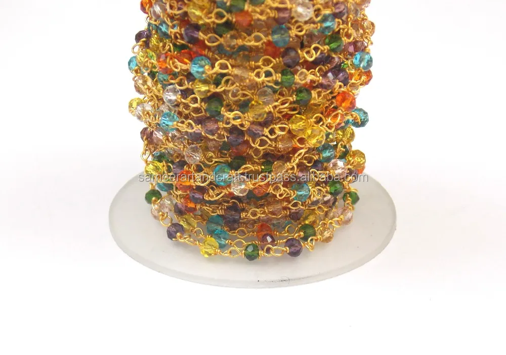 Multi stone quartz 925 sterling silver Natural Layered Waist Multi Gemstone wire wrapped rosary Coin Charm chain