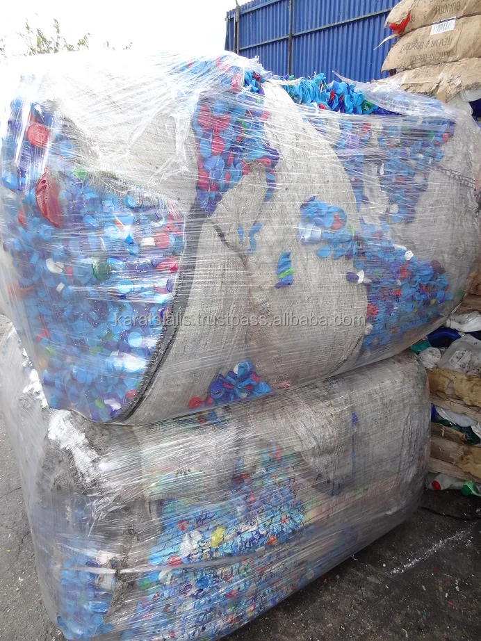
PP / PE CAPS MIX COLORS GRINDED or BALES SCRAP-WASTE 