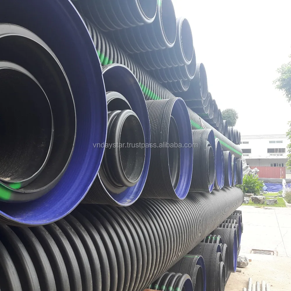 HDPE Double Wall Corrugated Pipes For Industry Construction Vietnam Daystar