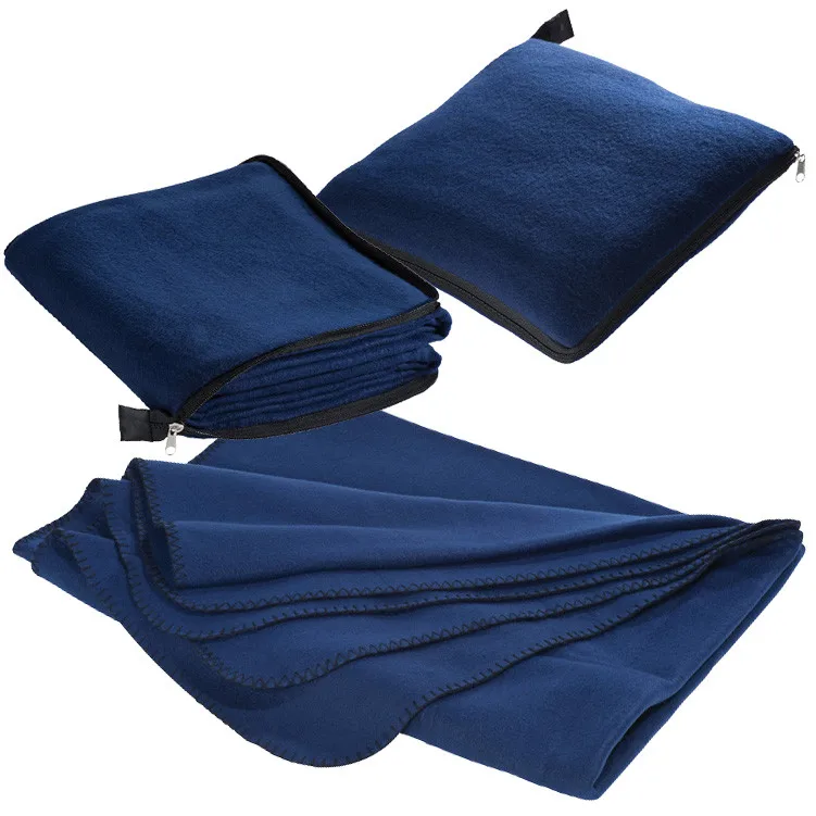 2 in 1 Travel Blankets with pillow blankets Polar Fleece Blankets used in Airline Bus Car  Train & Picnic By Avior Industries