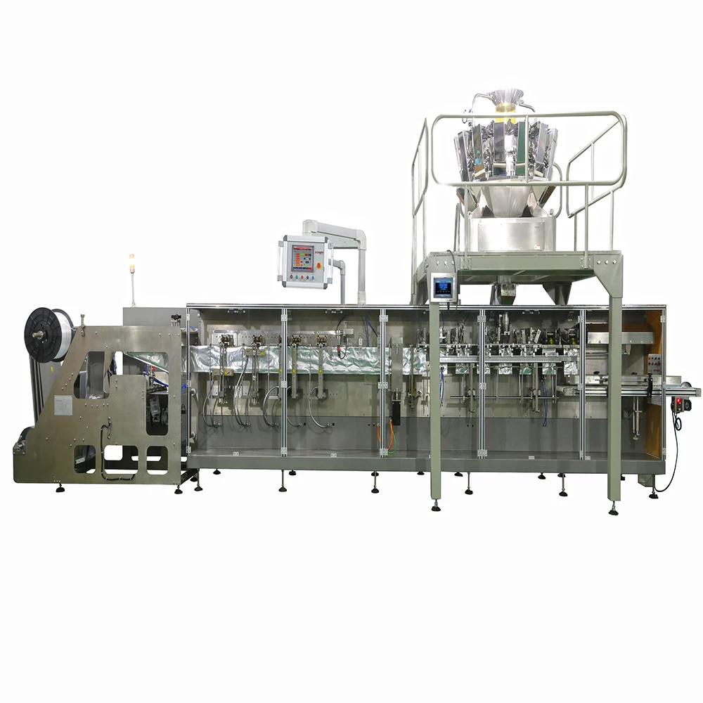 Horizontal Automatic Packing Machine with Multihead Weigher for Popcorn Dried Fig
