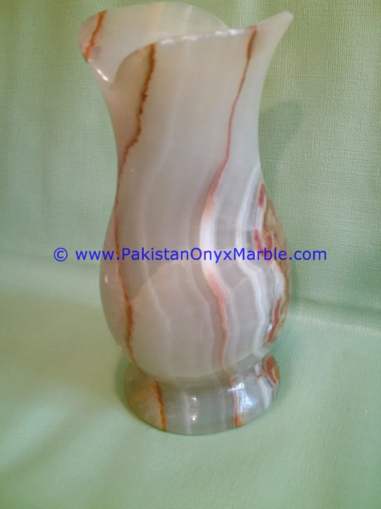 FACTORY PRICE ONYX VASES WHITE ONYX HANDCRAFTED NATURAL STONE