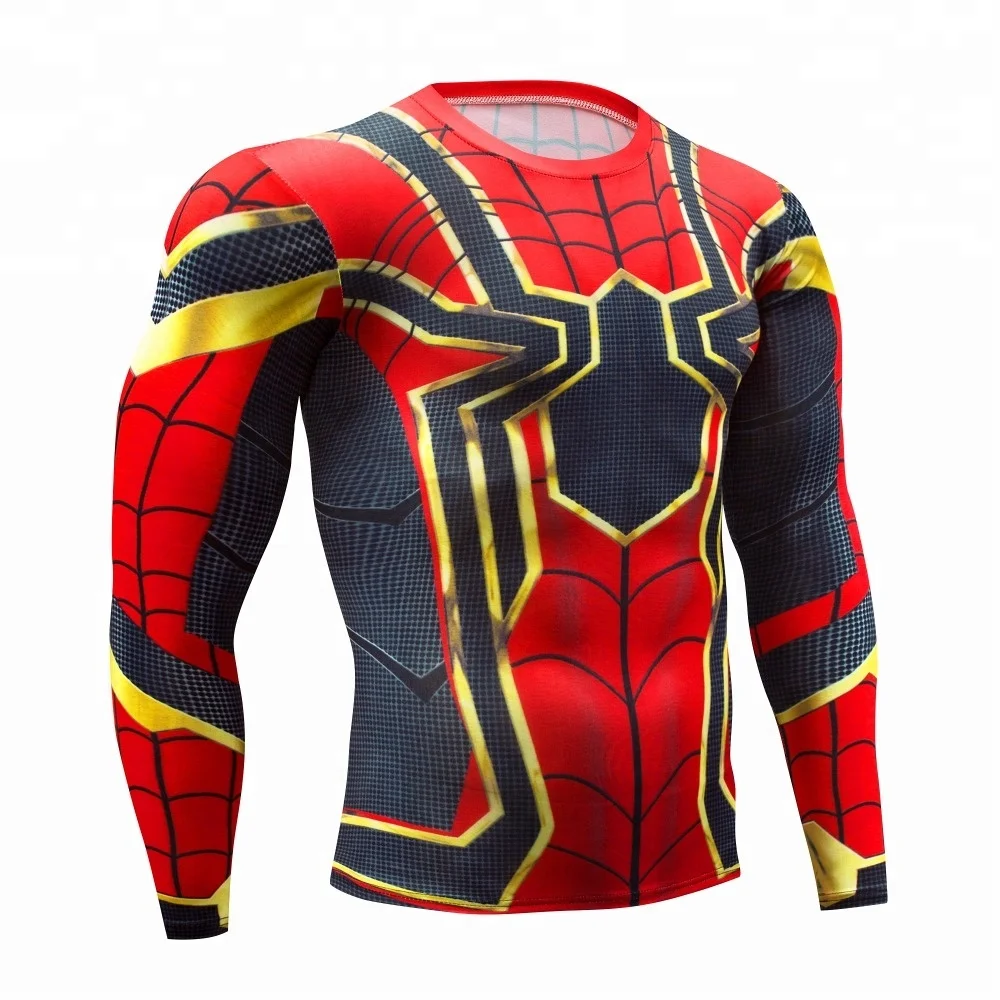fight wear Shirt Full Sleeves 3D Print fighting rash guard clothes
