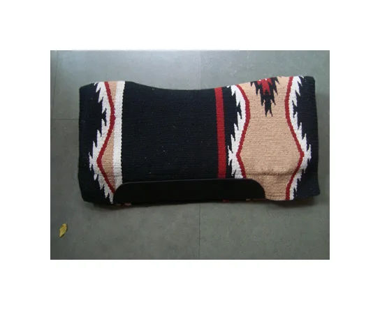 Высококачественная коврик для седла в западном стиле из натуральной шерсти с меховой основой и подкладкой подушки кожаной нашивкой обеих сторон