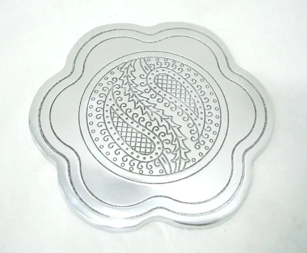 Cast Metal Round Coaster S/4