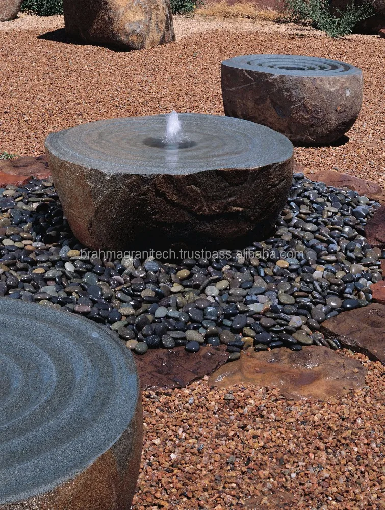 black granite stone rotating Ball Fountains