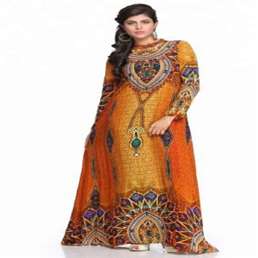 Decent very fancy kaftans/New Year Special Order choice manufactured modern digital print design African style long kaftan dress