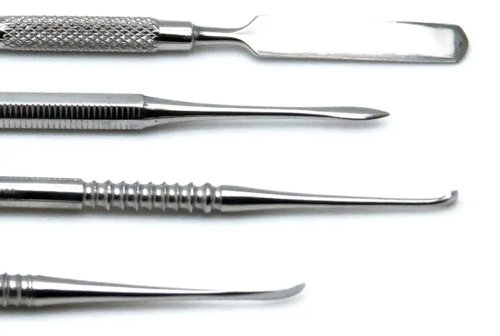 Dental Spatula Cement, Beal, Lecron, Zahle Double Ended Wax Mixing Carvers Lab 4 Pieces Instruments Set