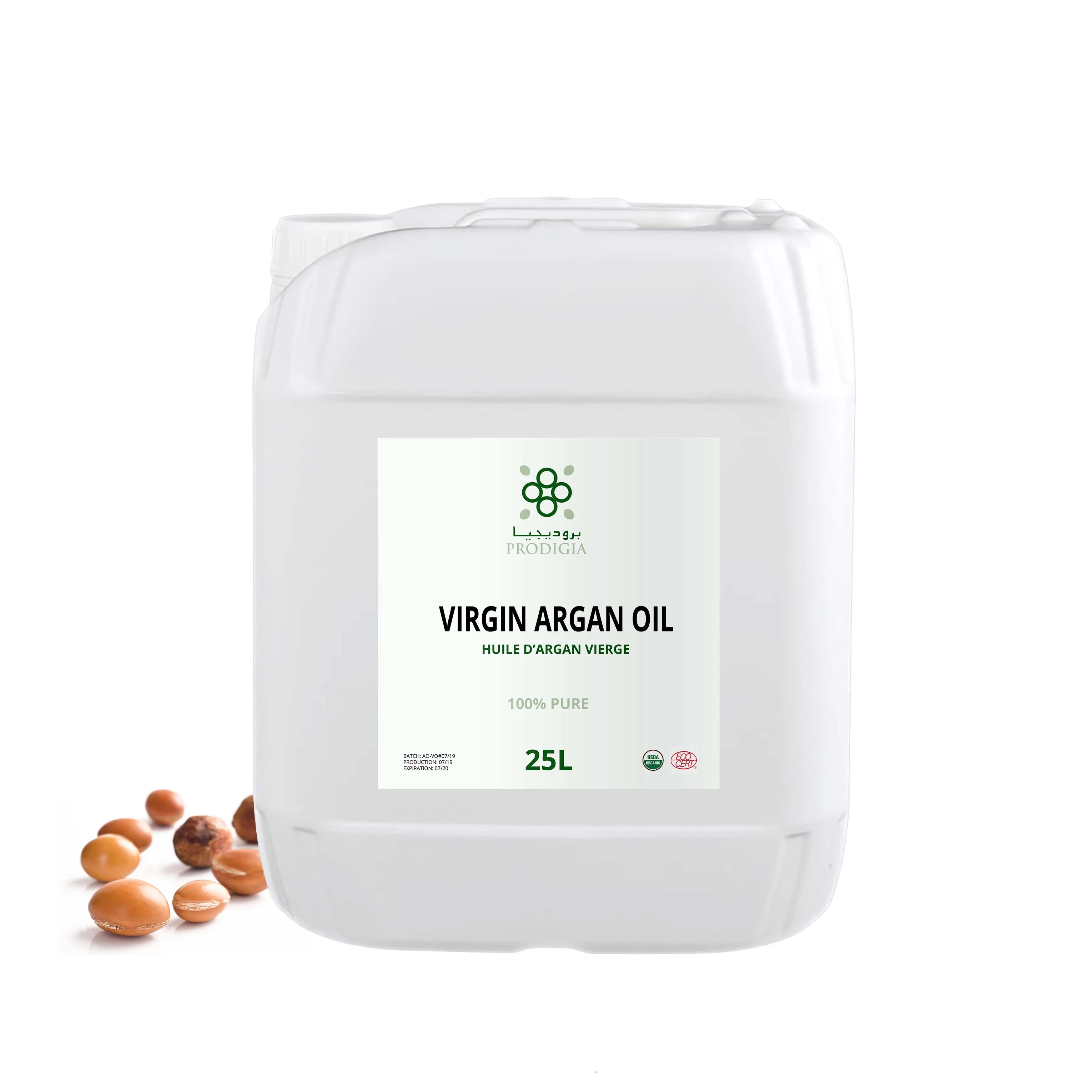 
Bulk 100% Organic Moroccan Argan Oil for Hair and Skin Premium Quality Ecocert/USDA - Private Label 