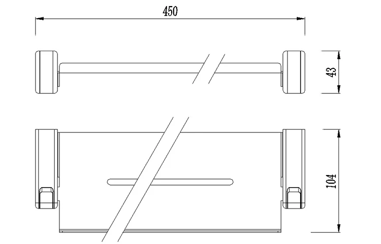 F3103WH high quality stainless steel chrome polished bathroom glass shelf with bracket