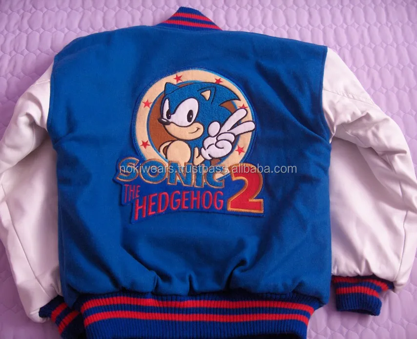 Sonic Anime Best Design custom varsity jackets With Custom Patches, Logos/ Varsity Jackets/AT NOKI