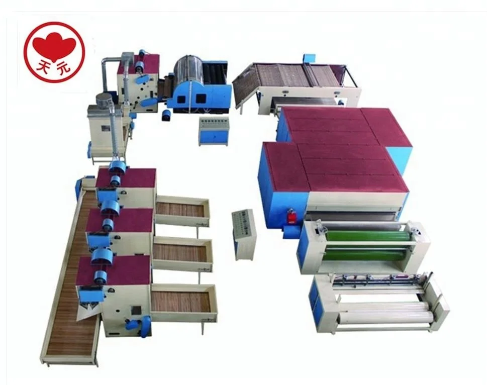 WJM-2 термоскрепленные ватные производственные линии, термо-Бонд Nowoven ткань производственная линия, полиэфирная ватная производственная линия