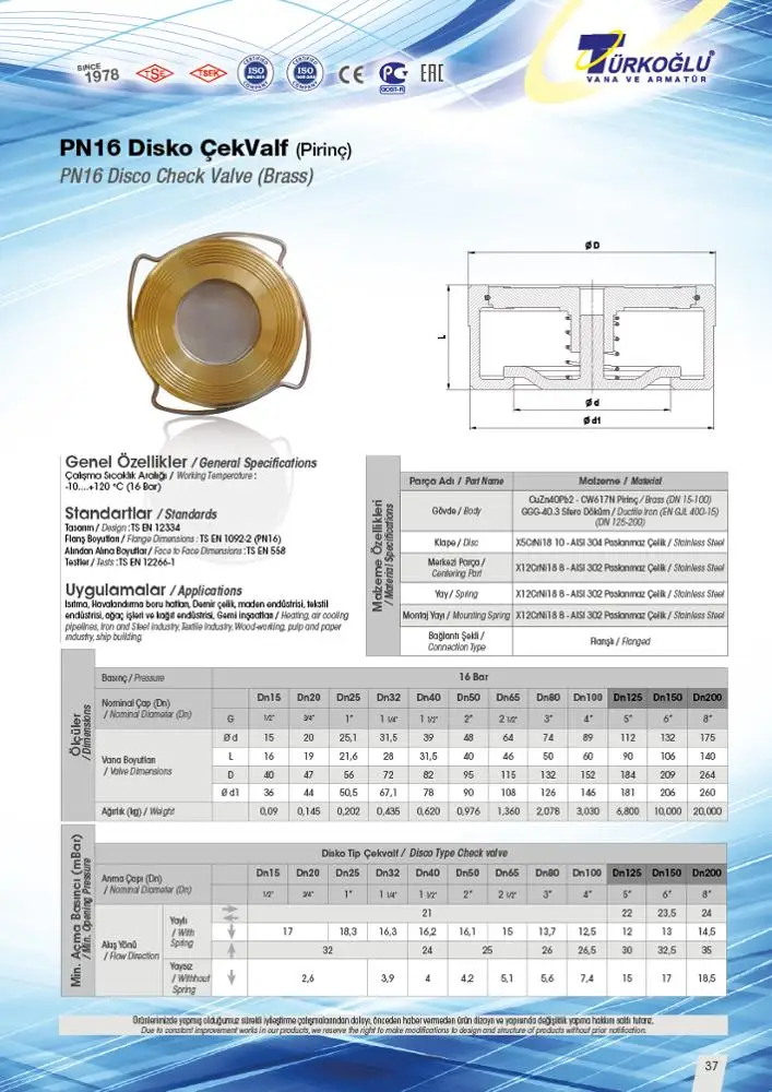 
DN200 Disco Check Valve 