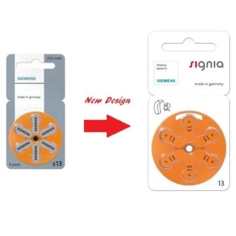 button cell battery A13 1.4 for hearing Aid signia mercury free zinc air battery button cells for digital hearing aids