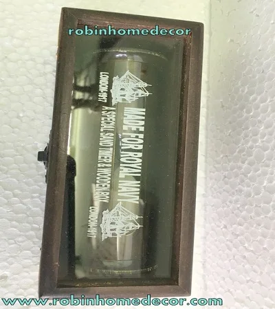 Antique Maritime Brass Sand Timer Hourglass with Compass Both End Nautical Decor