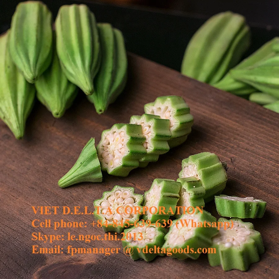 Fresh Freeze Natural okra 100% whatsapp +84 845 639 639