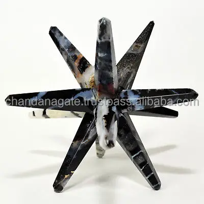 star Merkabah Zebara Agate 12 Point Merkabah star crystal Merkabah natural stone reiki healing gemstone wholesale
