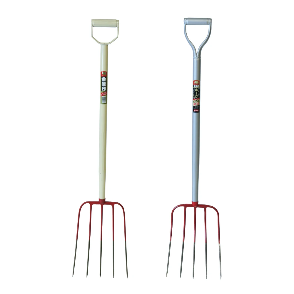 Japanese carbon steel garden pipe handle forks all types of farm tools