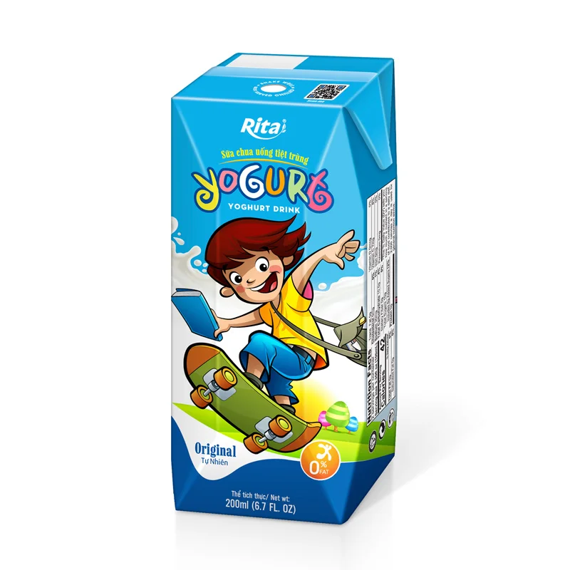 
200ml Paper Box Strawberry Flavor Yogurt Drink for Kids 