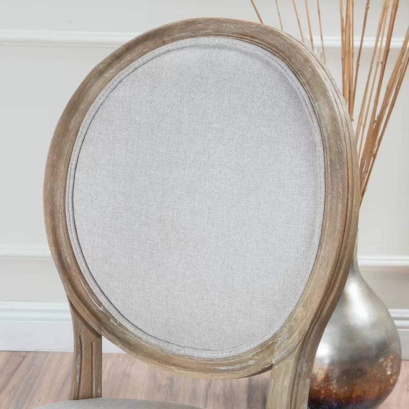 MRS WOODS French Style Louis Round Back Wooden velvet modern Dining Chair sofa