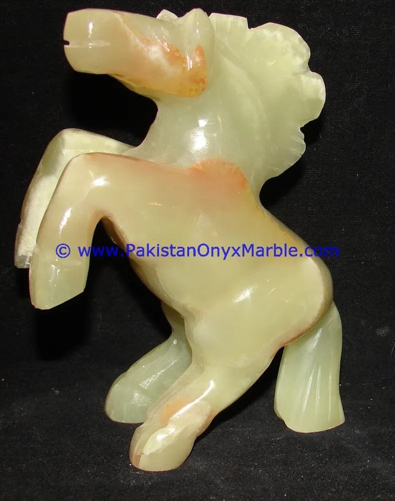 White Onyx Marble Horse manufacturer and exporter from Pakistan
