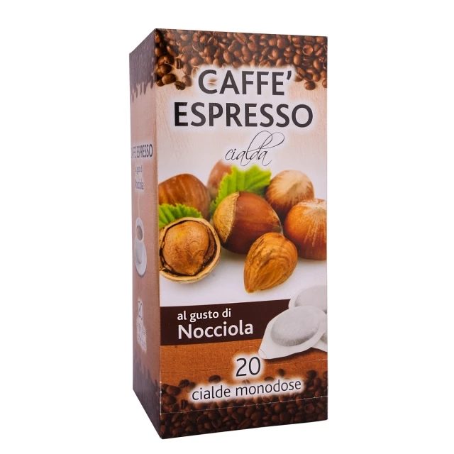 
ITALIAN FLAVOR COFFEE PODS- 20 PODS BOX HAZELNUT - GROUND COFFEE 
