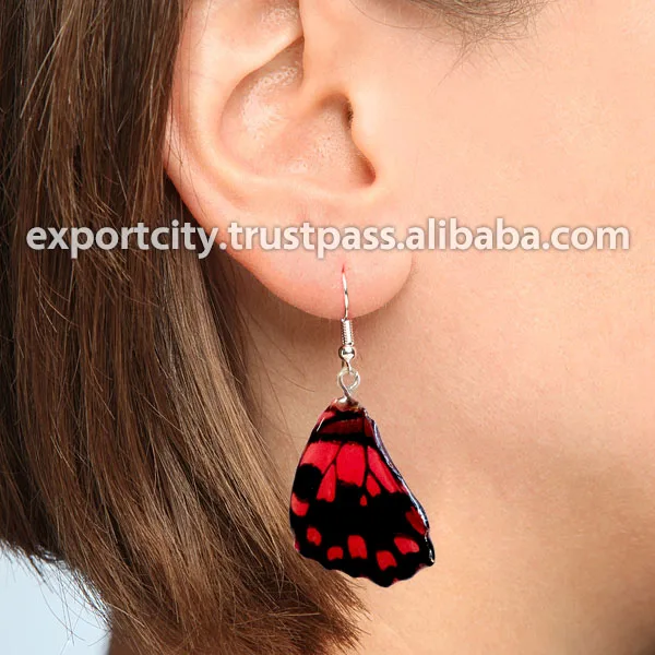 Real butterfly Wing in Resin Jewelry Earring for Fashion Jewelry, Wedding