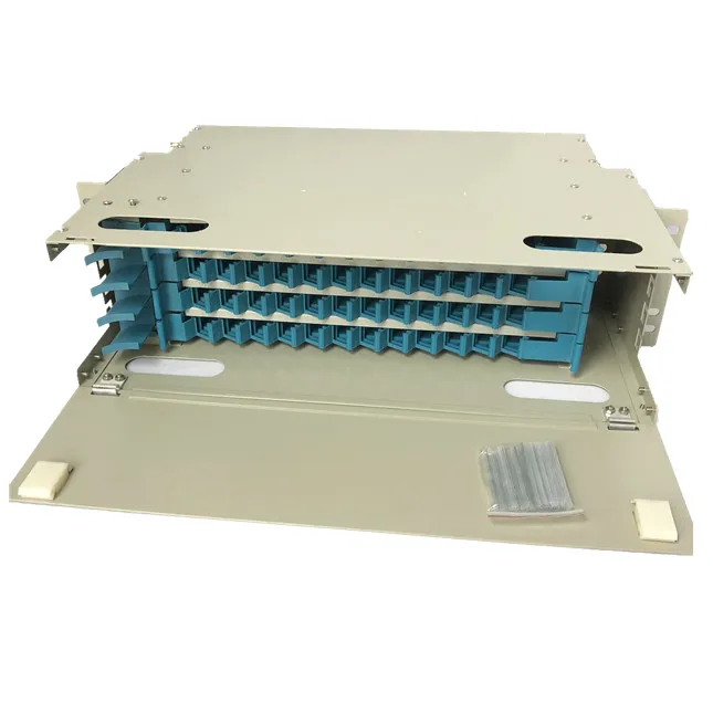 
Rack Mount ODF 12 24 48 72 96 Core Port Fiber Optical Distribution Frame Unit Box Outdoor Fiber Patch Panel 