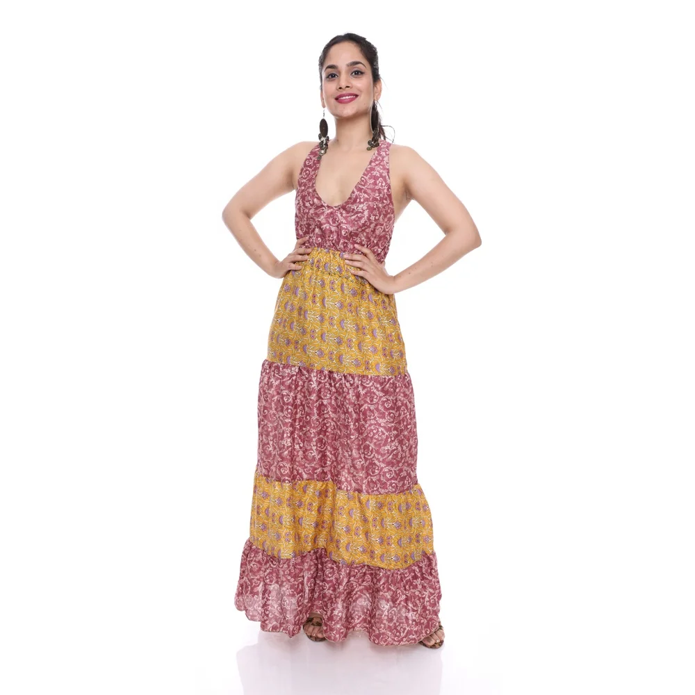 New indian long western wrap dresses for school girls