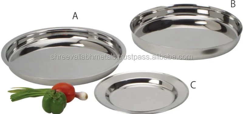 Stainless Steel Compartment thali dinner Plate Dinner Tray