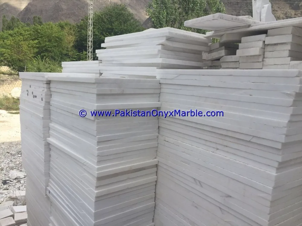 ZIARAT WHITE MARBLE TILES FOR FLOORING
