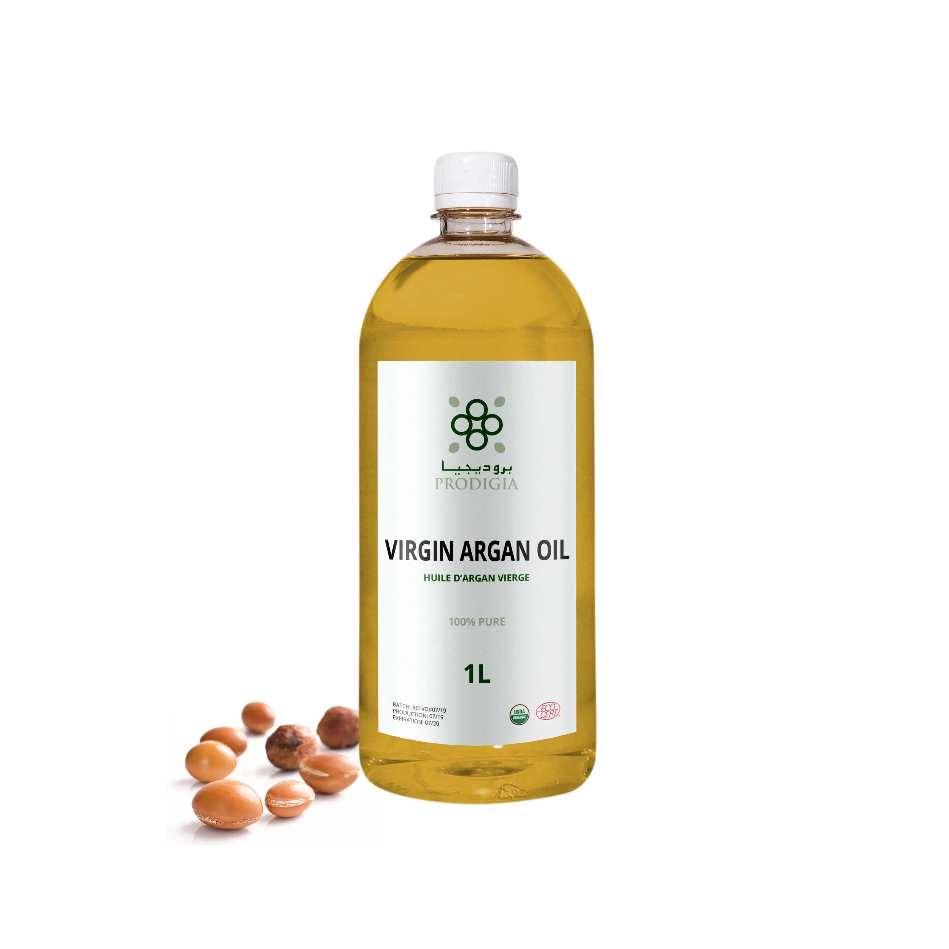 
Bulk 100% Organic Moroccan Argan Oil for Hair and Skin Premium Quality Ecocert/USDA - Private Label 
