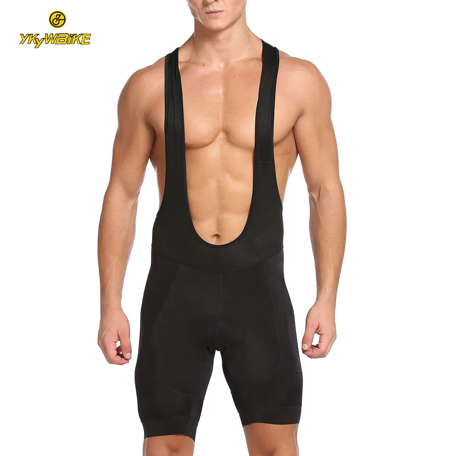 
YKYWBIKE High Quality Coolmax Padded Bike Bib Tights OEM Sublimation Custom Cycling Shorts Men 