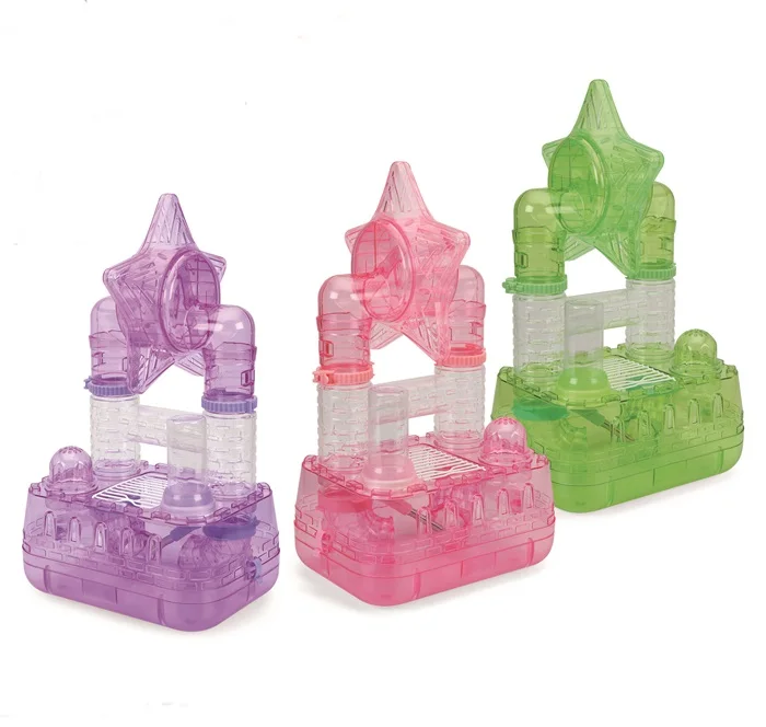 724 High quality Starburg-Plastic castle Pet hamster cage small animal cage
