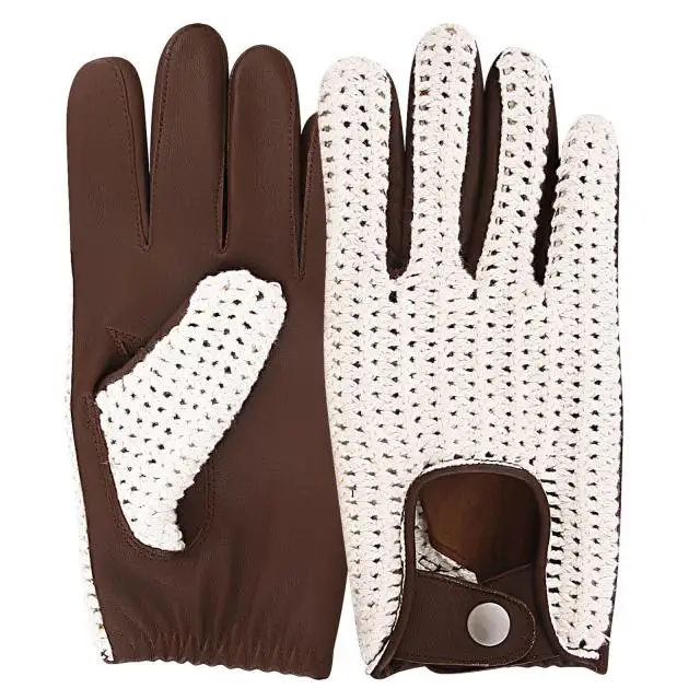 Новые мужские перчатки для вождения кожаное платье водителя модное классическое