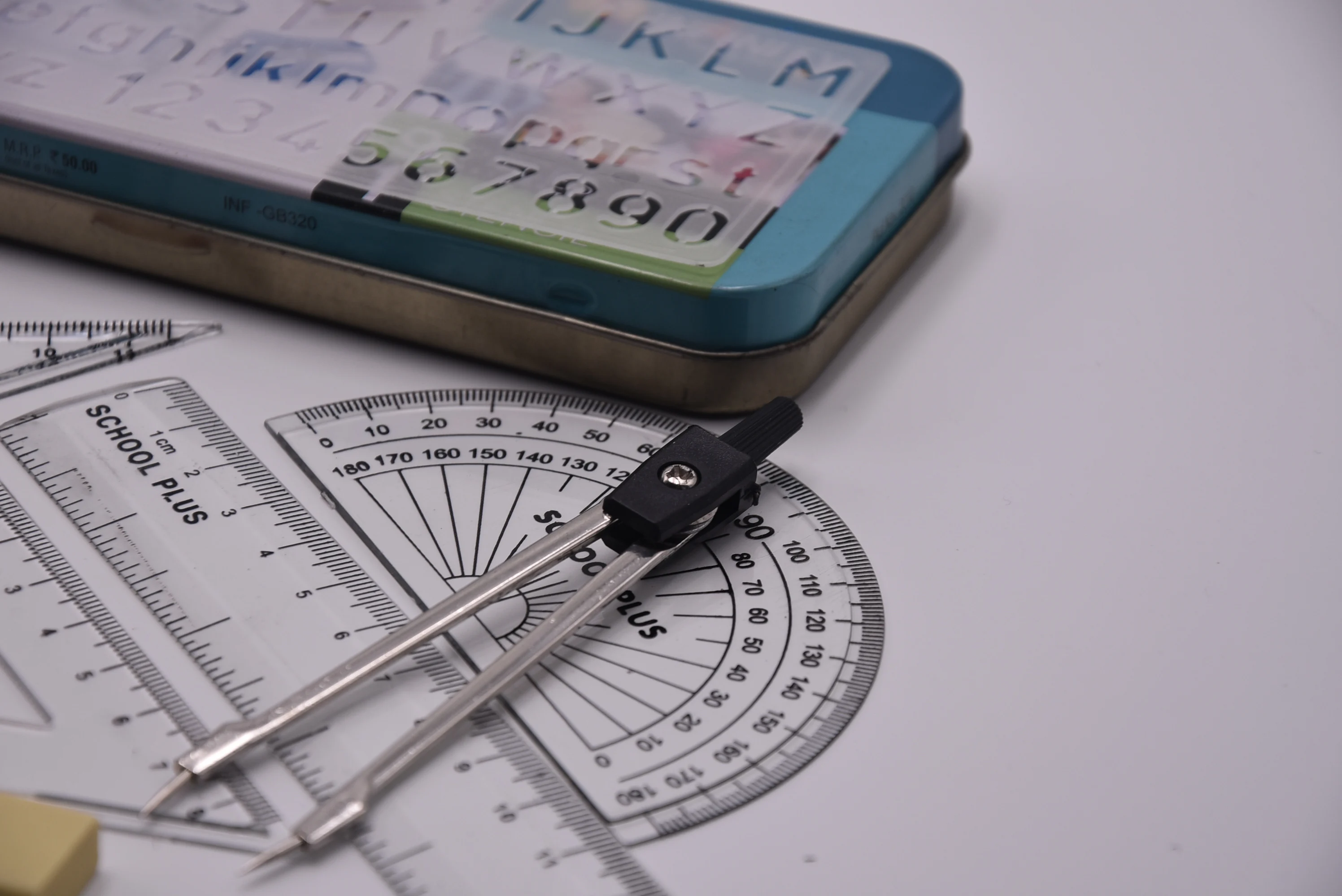 10pcs  geometry set metal math set back to school stationery goods