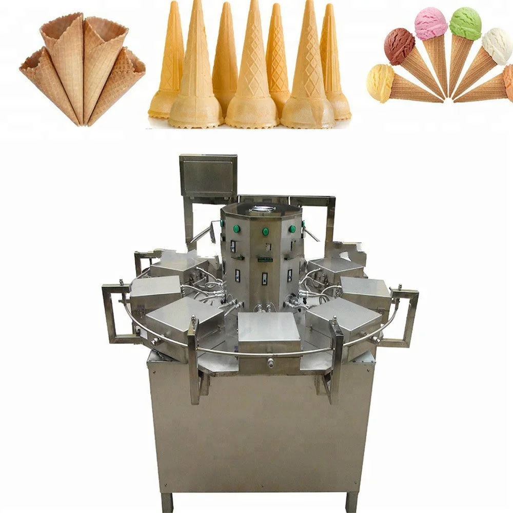 Cheaper price Ice Cream Waffle Maker Sugar Wafer Cones Baking Making Machine /Sugar Crispy Cone Machine