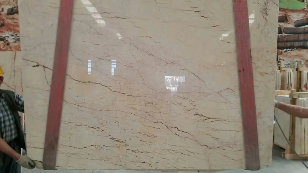 2024 Premium High Quality Luxury Fashion Model Sofita Beige Marble Slab 2cm Polished Natural Stone Made in Turkey CEM-SLB-50