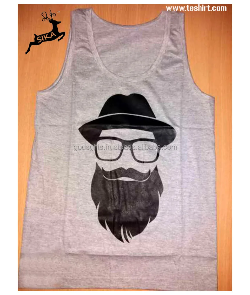 alibaba online shopping Cotton Spandex Breathable vest with custom logo mens tank top for mens gym fitness tank top